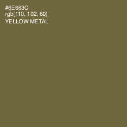 #6E663C - Yellow Metal Color Image